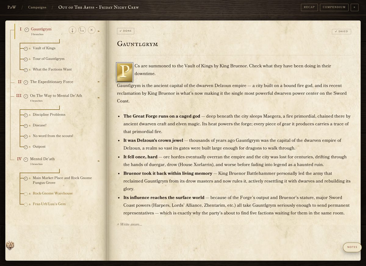 The Folio skin — the same beat as an illuminated manuscript, with a versal drop cap and rubricated numerals